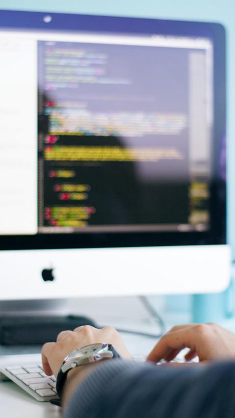 Code displayed on Mac
